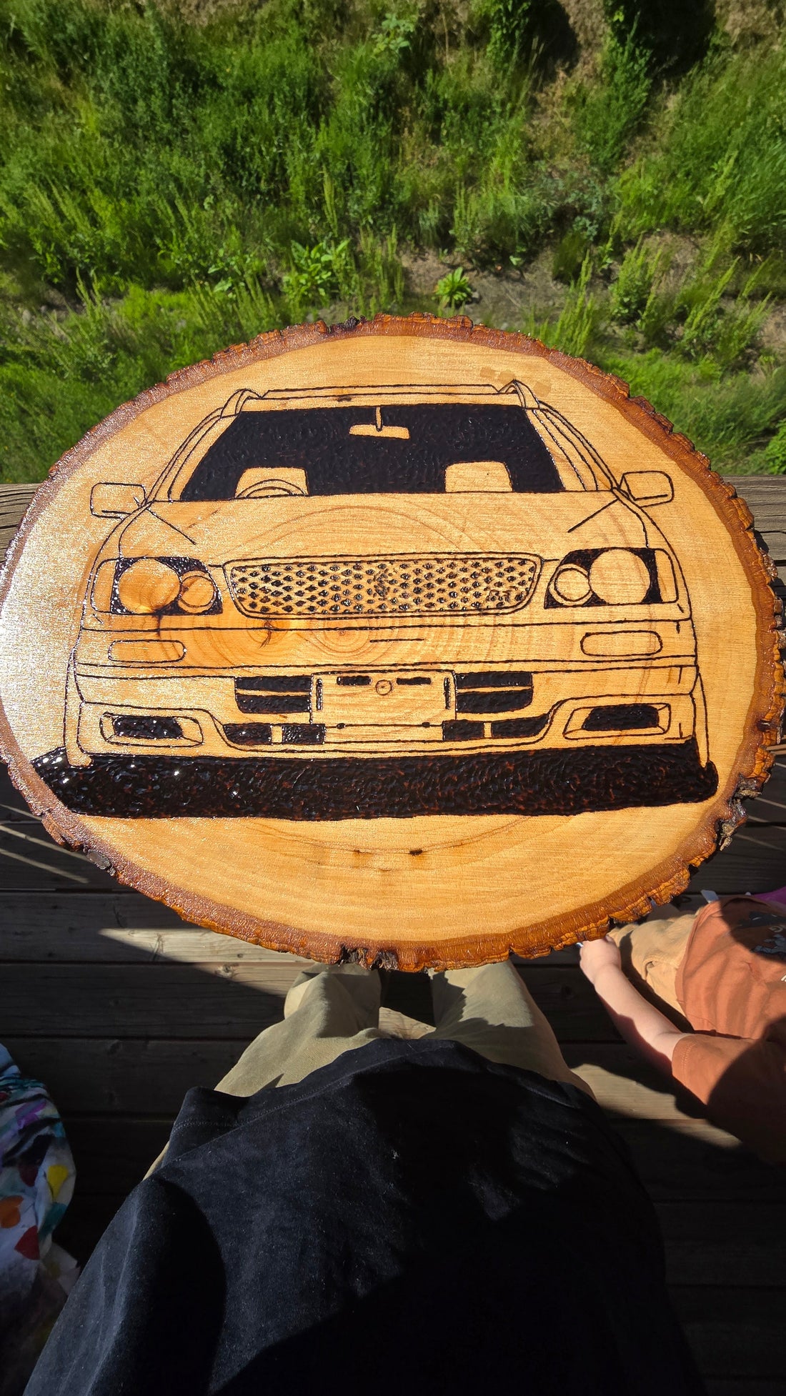 Hand burned stagea