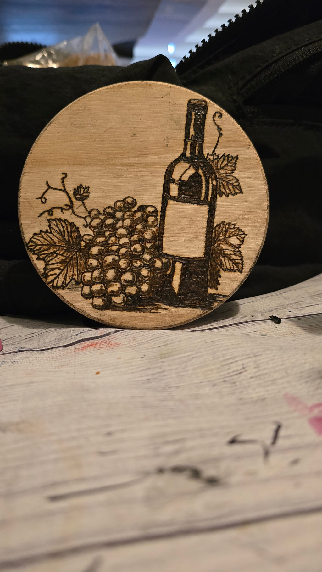 Hand Burned Coaster (4" Round)