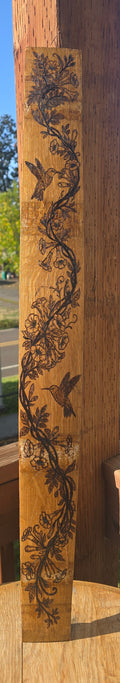 (Hummingbird) Wine barrel stave
