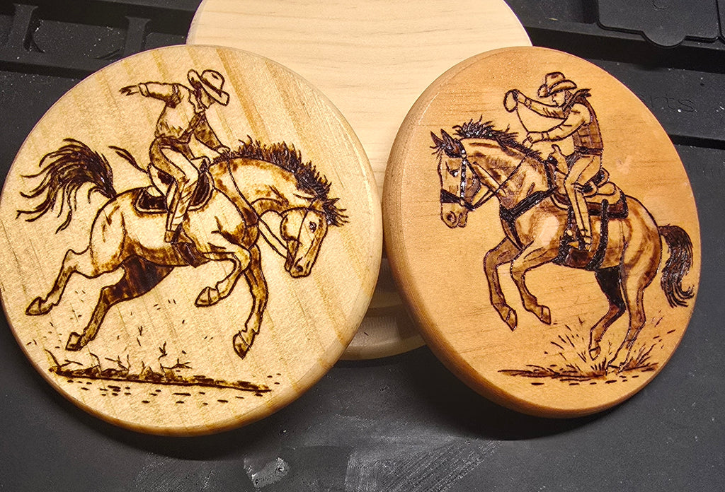 Hand Burned Coaster (4" Round)